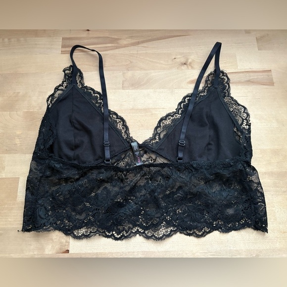 SHEIN Body Rage Black Lace Bralette size Large - Picture 3 of 4